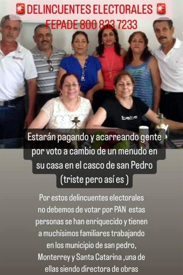 En el caso de la candidata independiente, una manta fue colocada en la zona poniente.