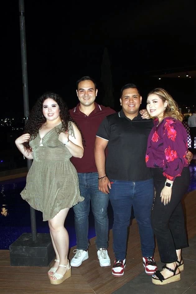 Karina Melo, Ángel Melo, Pablo Melo y Ana de León