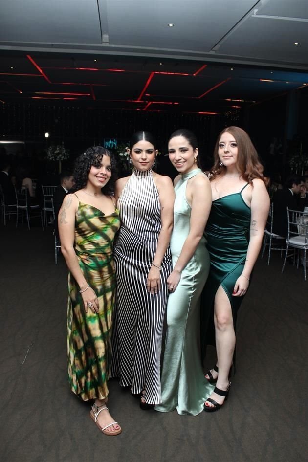 María José Pérez, Yolanda Villarreal, Lizbeth De la Vega y Evelyn Garza