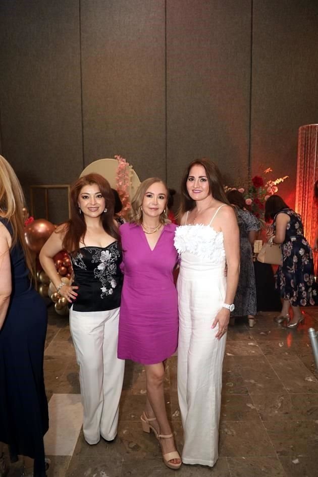 Nora González de Cantú, Yolanda Enríquez de Barbosa y Paty Elizondo de Cantú