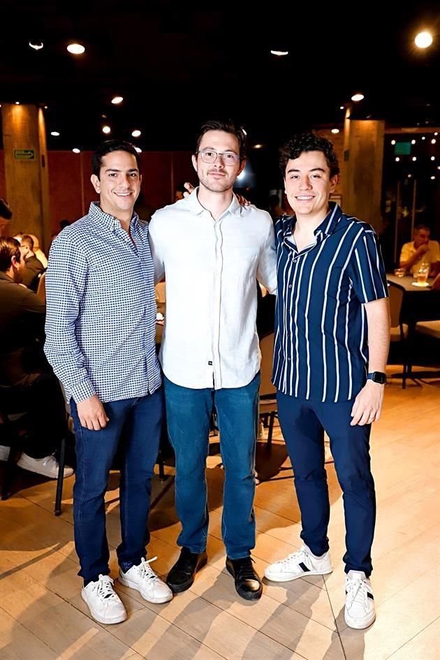 Diego Garza, Luis Guerra y Alejandro Patrón