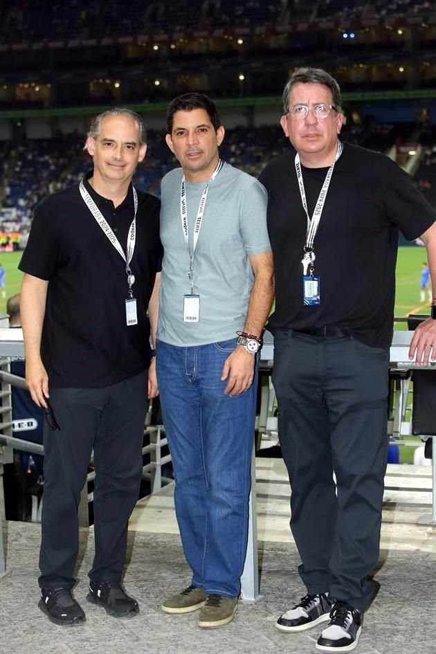 Federico Elizondo, Jorge Lankeanau y Alfonso González