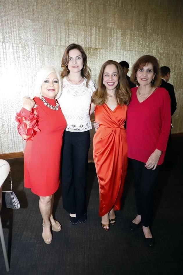 Moni Zavala, Greta Gracida de Fernández, Sofía Martínez de Benítez y Sylvia Villarreal de Gracida