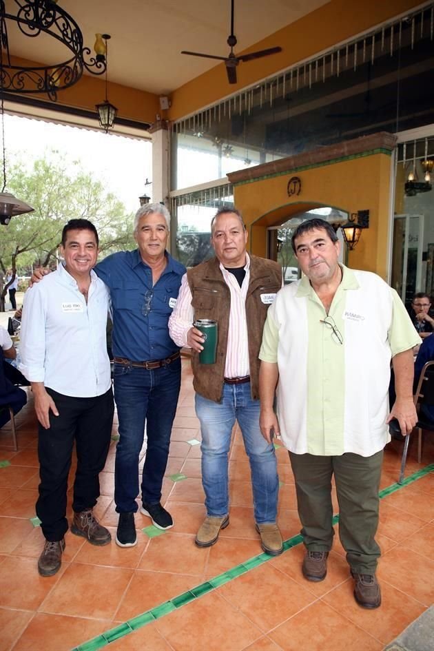 Luis Fernando Martínez, Armando Rodríguez, Juan Manuel Garza y Ramiro Gallegos