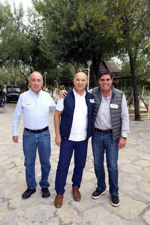 Carlos de la Fuente, Alberto Rodríguez y Eugenio Pachelli Garza