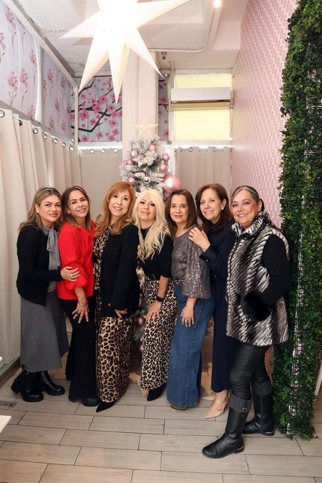 Aída Ortiz, Nelly Palacios, Mirthala Botello, Claudia Lozano, Irasema Muñoz, Rosy Leal y Adriana Elizondo