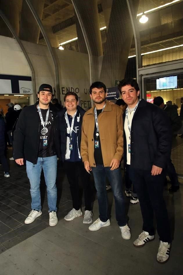 Andrés Montemayor, Pablo López, César Santos y Abelardo Treviño