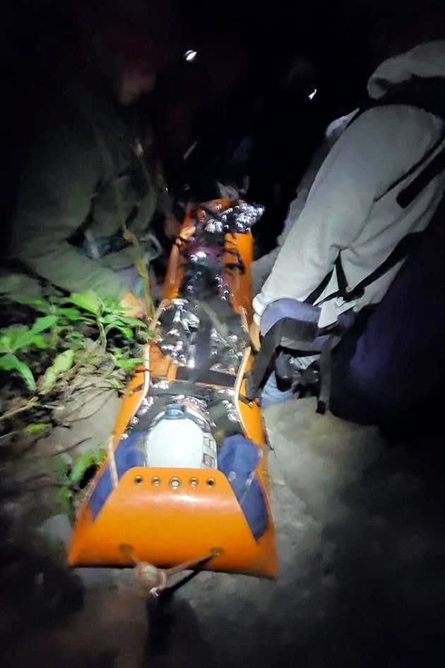 El accidente de montaña se registró en un área del Cañón de los Lobos, en Potrero Chico.