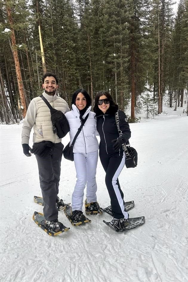 Jacobo Payán, Renata Batarse y Renata Payán Batarse en Aspen, Colorado