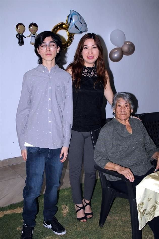 Alexander Martínez, Miriam Martínez e Hilda Pérez