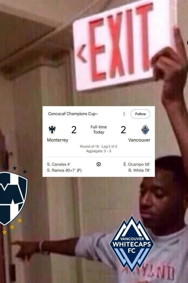 Luego de la eliminación de los Rayados a manos del Vancouver Whitecaps, afición no perdonó con los típicos memes.