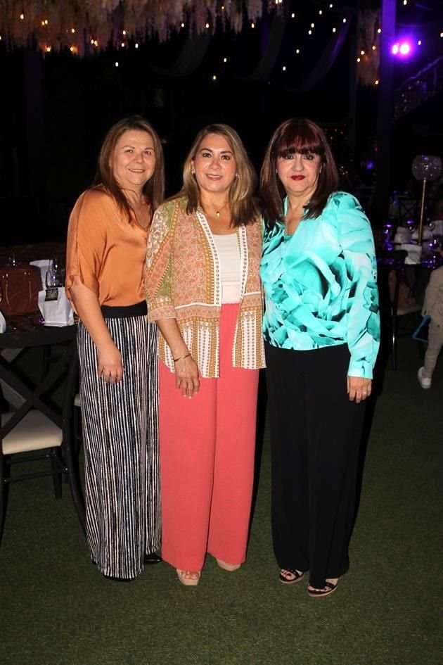 Lupina Espinosa, Malena de Garza y Laura de Santos