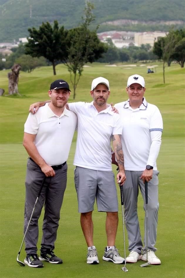 Claudio García, Adrián Leal y Julio Castañeda
