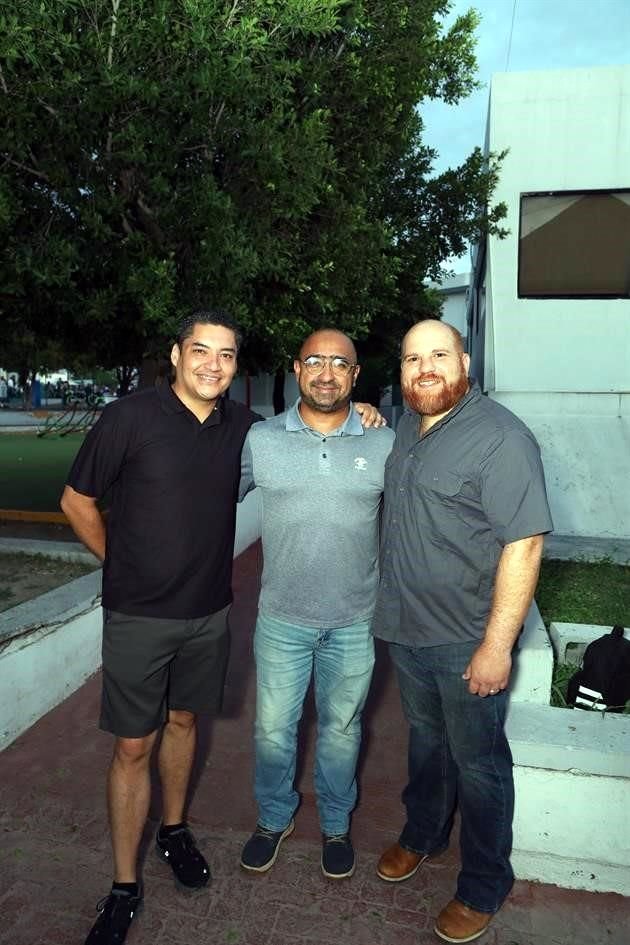Christian Cuevas, Alán Guajardo y Ricardo Alvarado