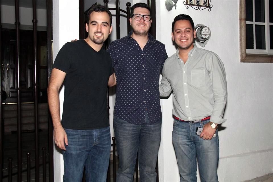 Javier Morales, Ricardo Verástegui y Daniel Chong