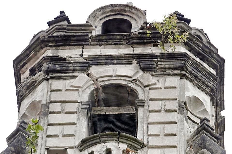 La iglesia de la Santa Veracruz, en la Ciudad de México, está en la lista de los inmuebles dañados tras el sismo de magnitud 7.1.