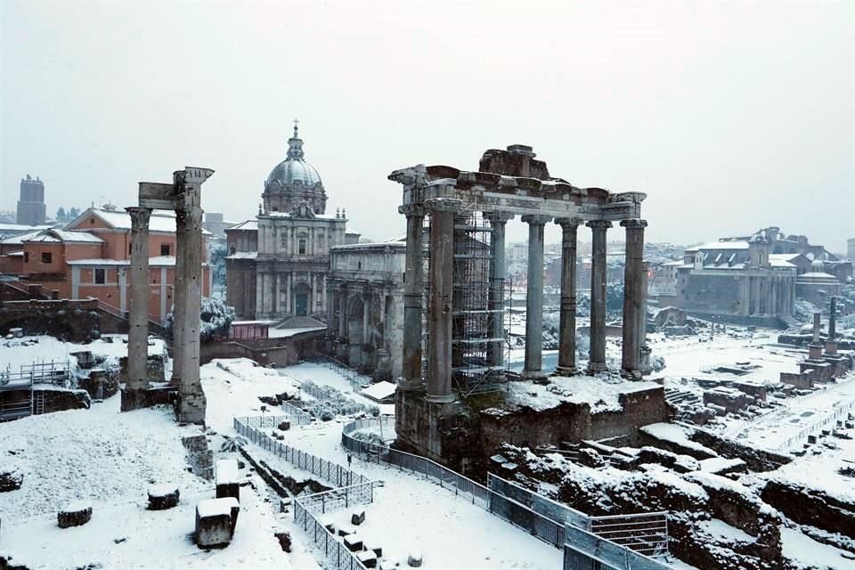 La ola de frío siberiano llegó ayer a Italia.