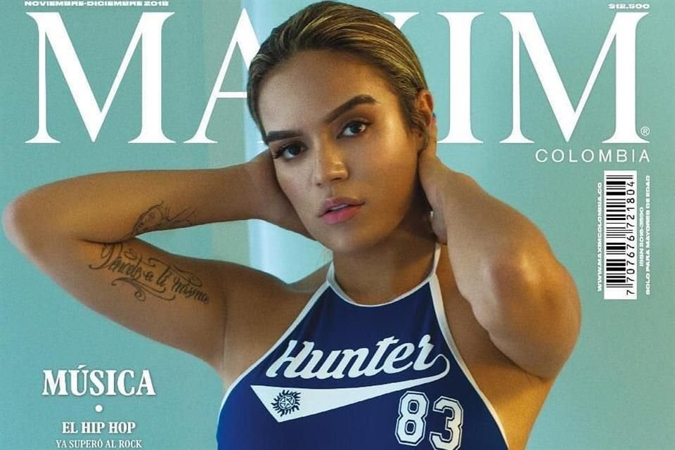 La intérprete es la portada de diciembre de Maxim Colombia.