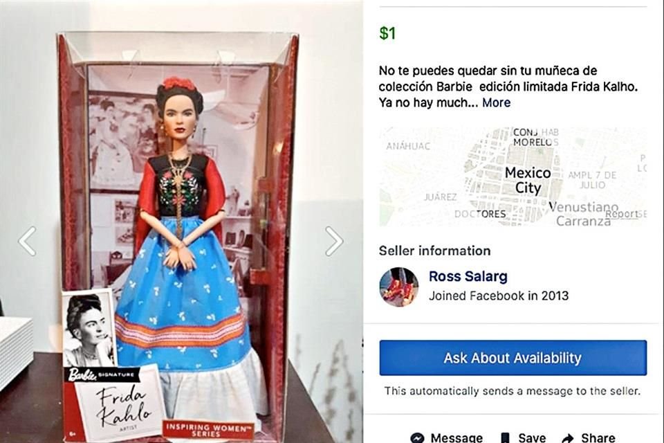 La muñeca se oferta en redes sociales en cerca de mil 600 pesos; en Amazon alcanza los 3 mil 500.