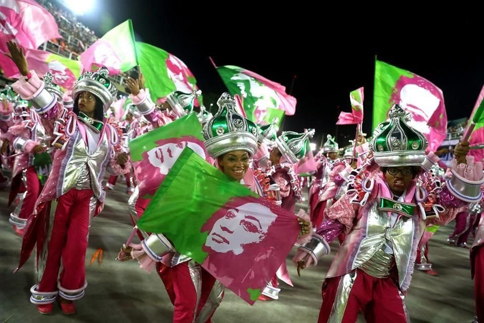 La escuela de samba Mangueira, una de las más famosas de Río, realizó un homenaje a la activista asesinada hace un año.