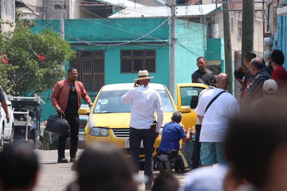 Repitieron varias veces una  escena abordo de un taxi.