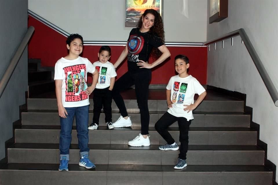 Aline García-Cano,  Diego, Alex y José María Cantú