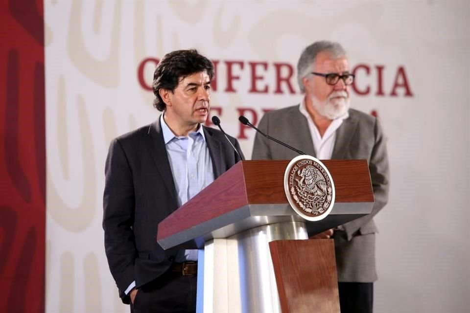 El vocero Jesús Ramírez Cuevas en la conferencia mañanera.