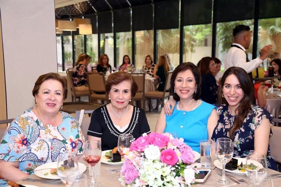 Angélica Cantú de Huesca, Angélica Irma de la Paz de Cantú, Patricia Rendón de González y Adri González de Román