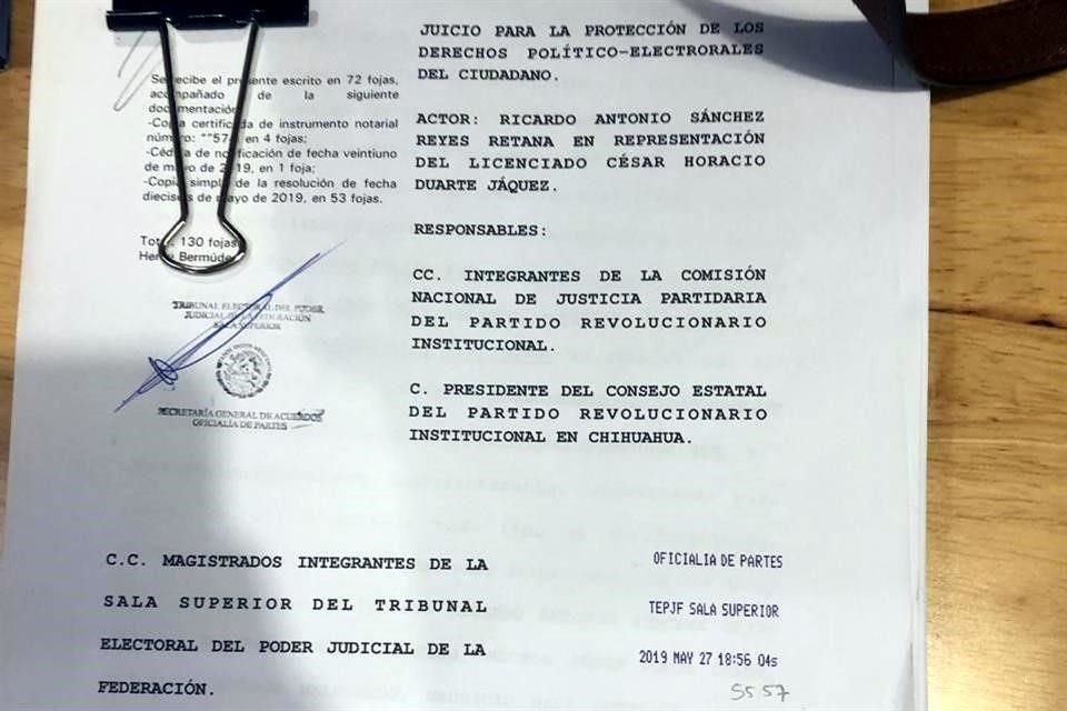 El ex Mandatario impugnó el fallo de la Comisión Nacional de Justicia Partidaria del PRI.