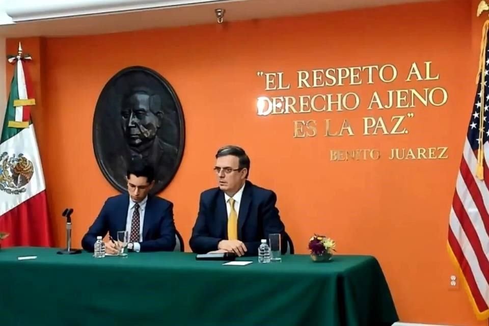 El Canciller Marcelo Ebrard ofreció un mensaje tras la reunión con autoridades de Estados Unidos.