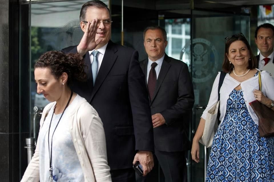 El Secretario de Relaciones Exteriores, Marcelo Ebrard, acudió a las oficinas del Departamento de Estado de Estados Unidos.
