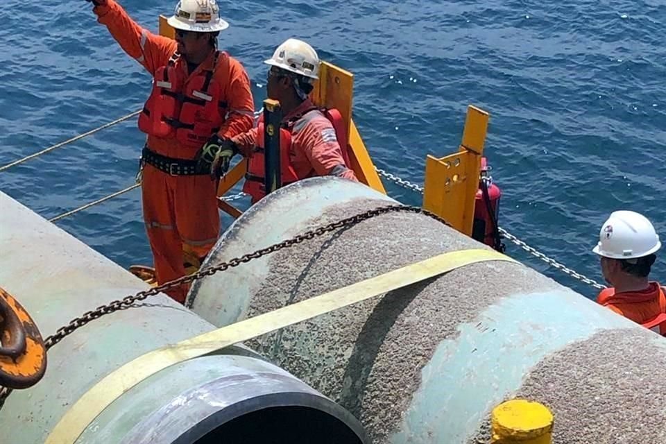 IEnova junto con la canadiense TC Energy construyeron el ducto marino.