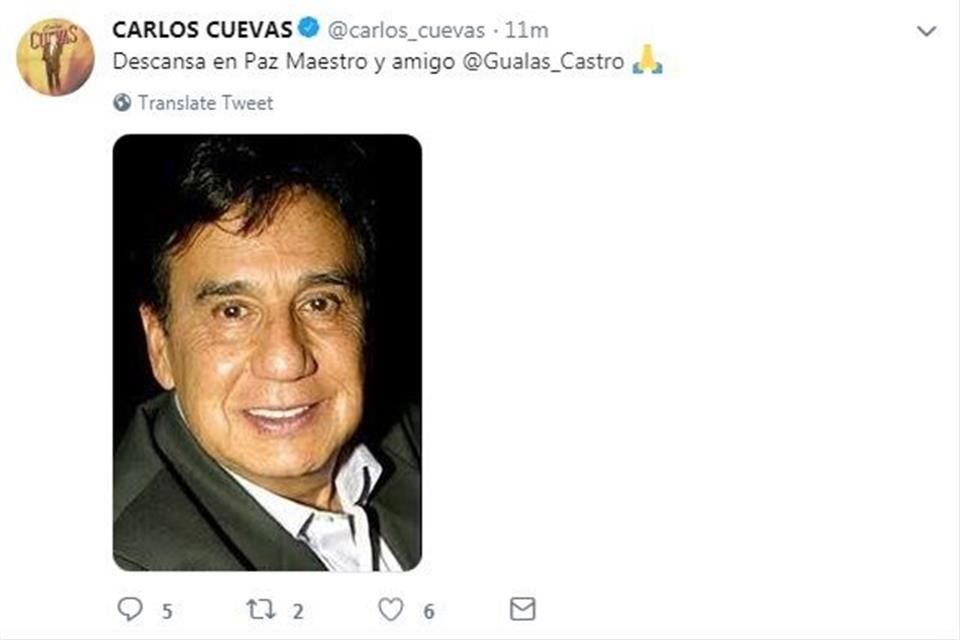 Descansa en Paz, Maestro y amigo @Gualas_Castro.