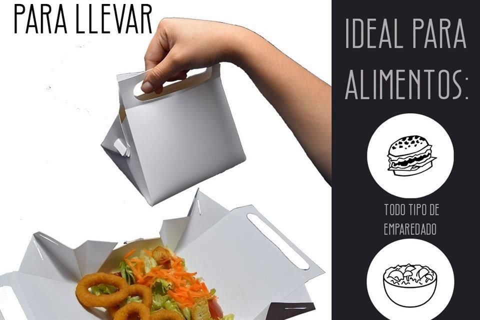 Los productos desechables de Amatl son bolsas para llevar comida, platos planos, hondos y conos para tomar agua. Son fáciles de transportar  ya que se pueden plegar y quedar delgados como una hoja.