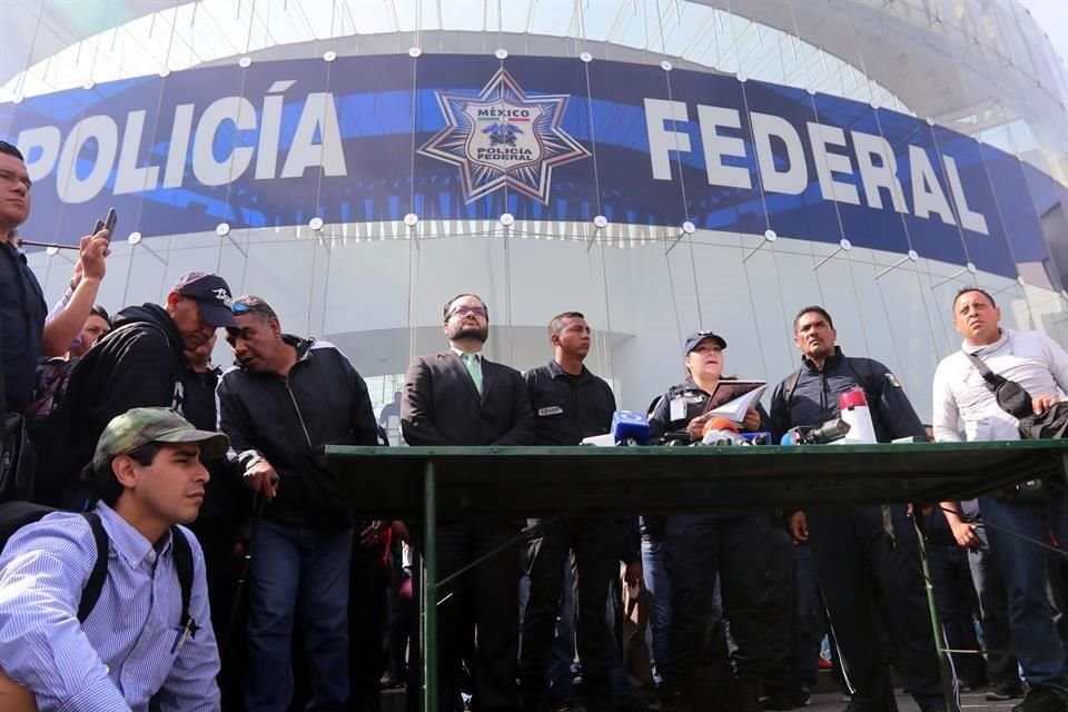 Los policías federales mantendrán su protesta en las instalaciones del Centro de Mando en Iztapalapa.