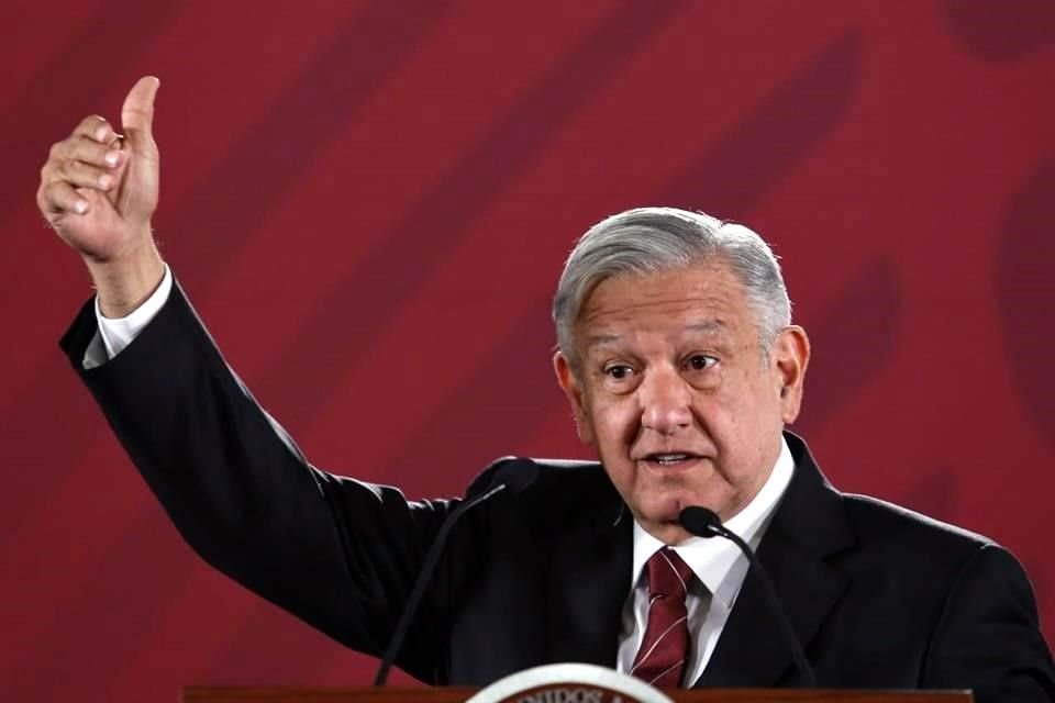 El Presidente en su conferencia de prensa de este martes en Palacio Nacional.