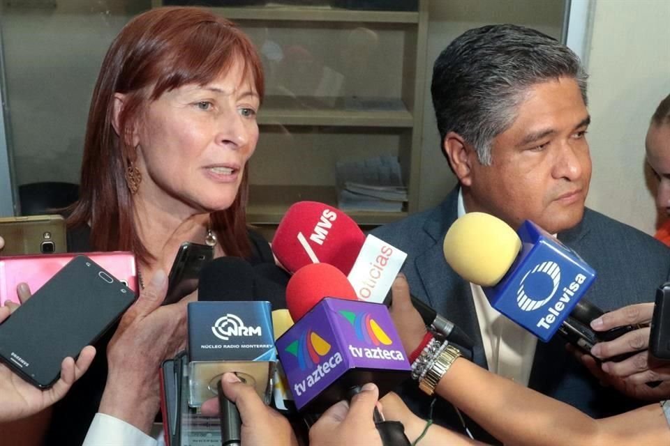 Tatiana Clouthier y Víctor Fuentes.