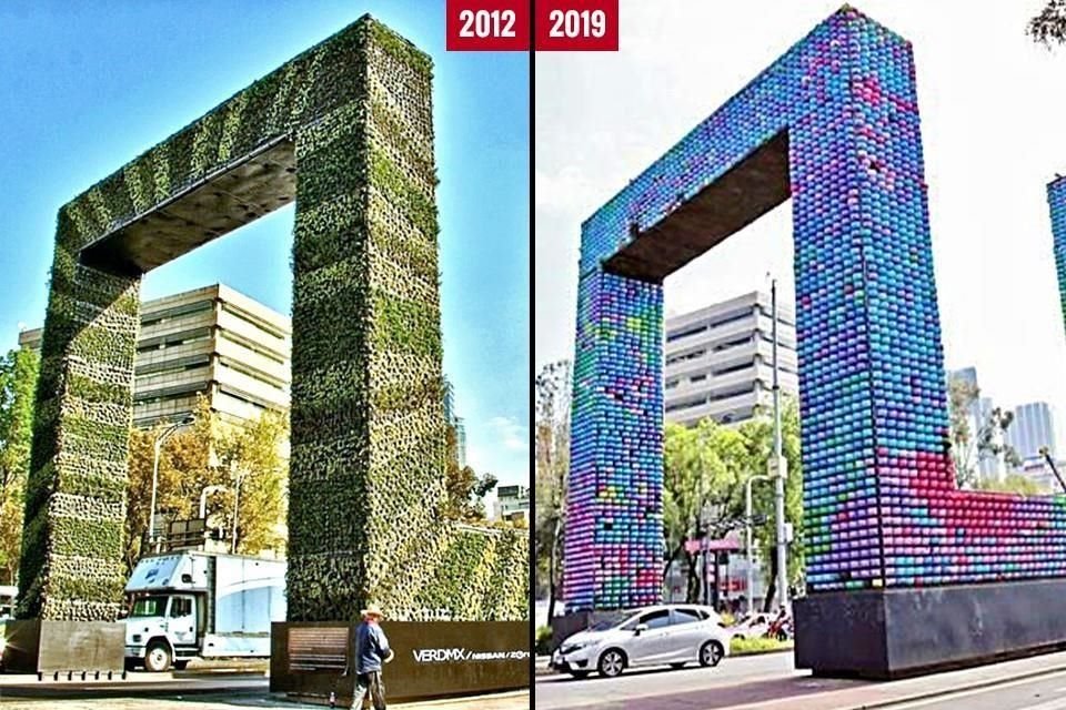 Hace siete años, las autoridades presentaron un muro verde en Avenida Chapultepec, el cual hoy está abandonado. 