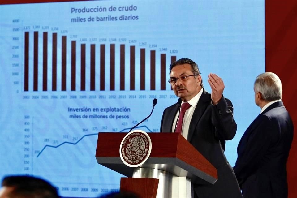 Octavio Romero Oropeza, director de Pemex, en la presentación del Plan de Negocios de la petrolera.