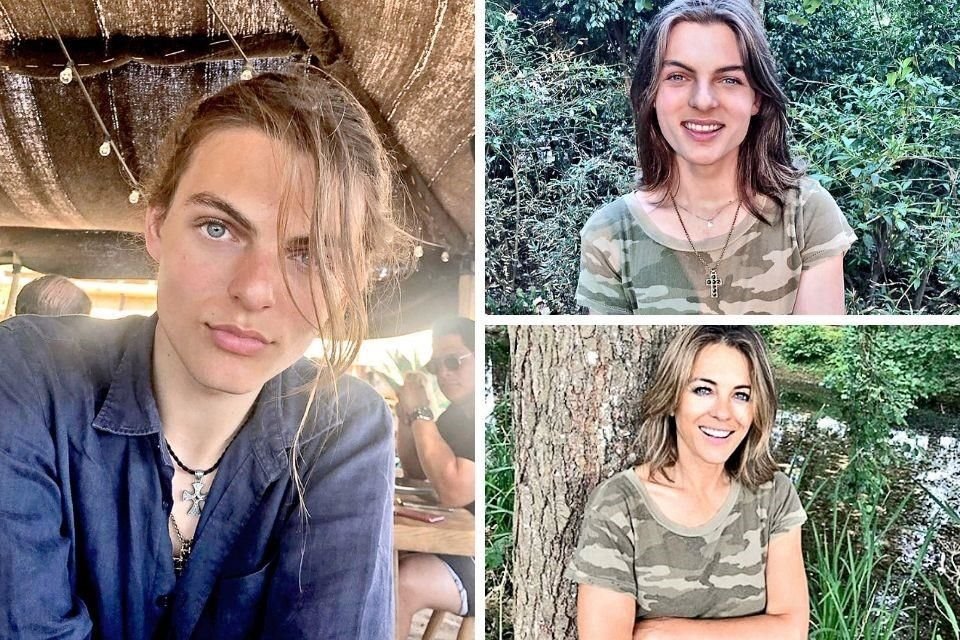 En Instagram, el joven ha mostrado varios looks andróginos que enfatizan su parecido con la modelo. Madre e hijo juegan a ver quién luce mejor las mismas prendas.