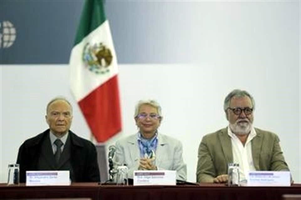 Alejandro Gertz Manero, Olga Sánchez Cordero y Alejandro Encinas acudieron a la presentación del diagnóstico sobre el Mecanismo de Protección a Defensores de Derechos Humanos y periodistas.