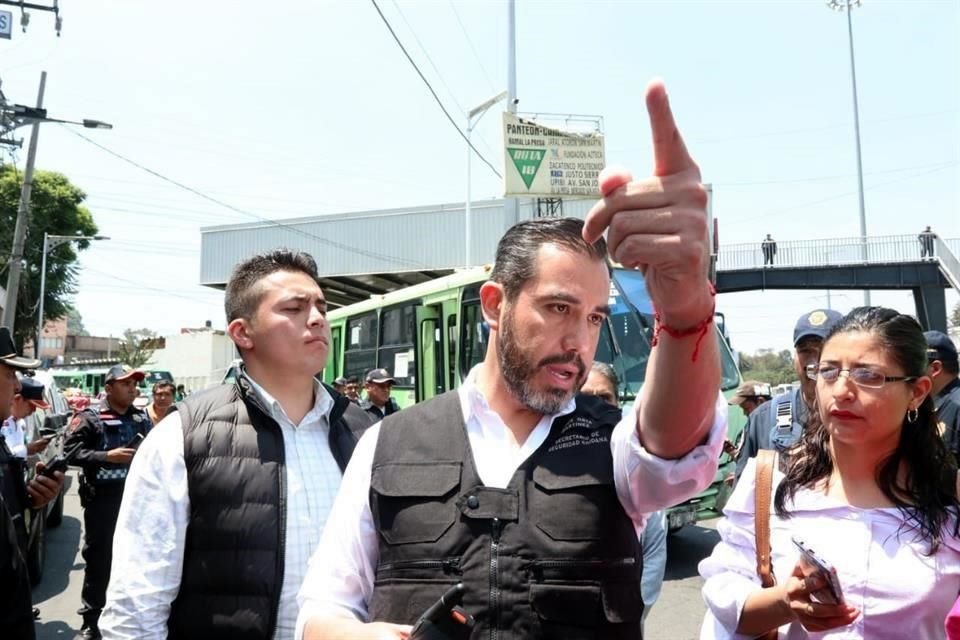 El Secretario de Seguridad Ciudadana, Jesús Orta, participó en el operativo en Indios Verdes.