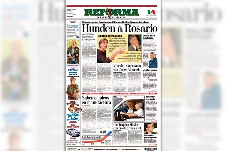 Marzo 2004, Sin fondos. Renunció al partido luego de una millonaria deuda.