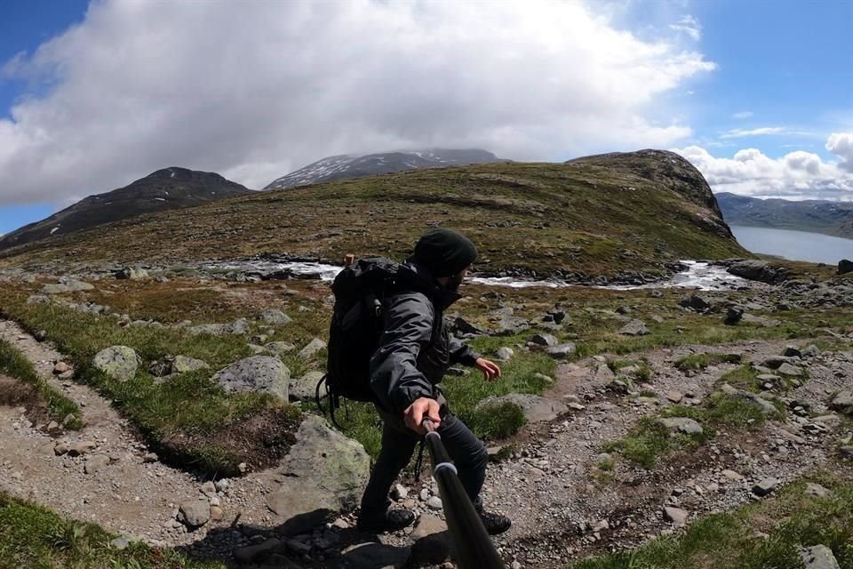 Diego Maldonado durante sus excursiones en Noruega