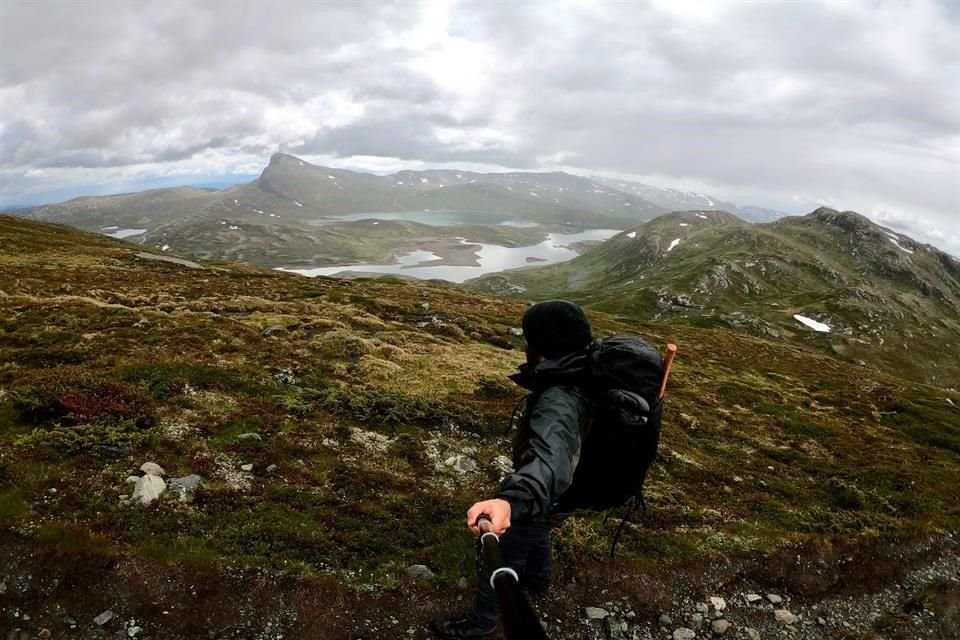 Diego Maldonado durante sus excursiones en Noruega