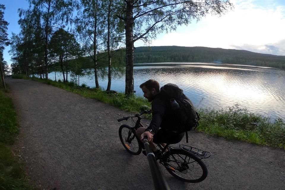 Diego Maldonado durante sus excursiones en Noruega