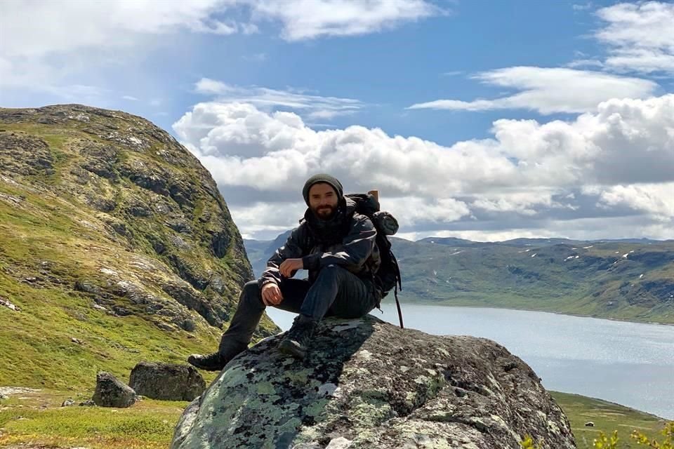 Diego Maldonado durante sus excursiones en Noruega