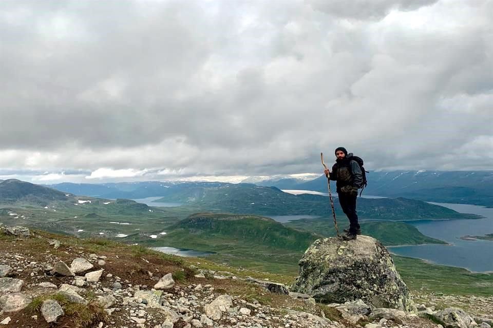 Diego Maldonado durante sus excursiones en Noruega