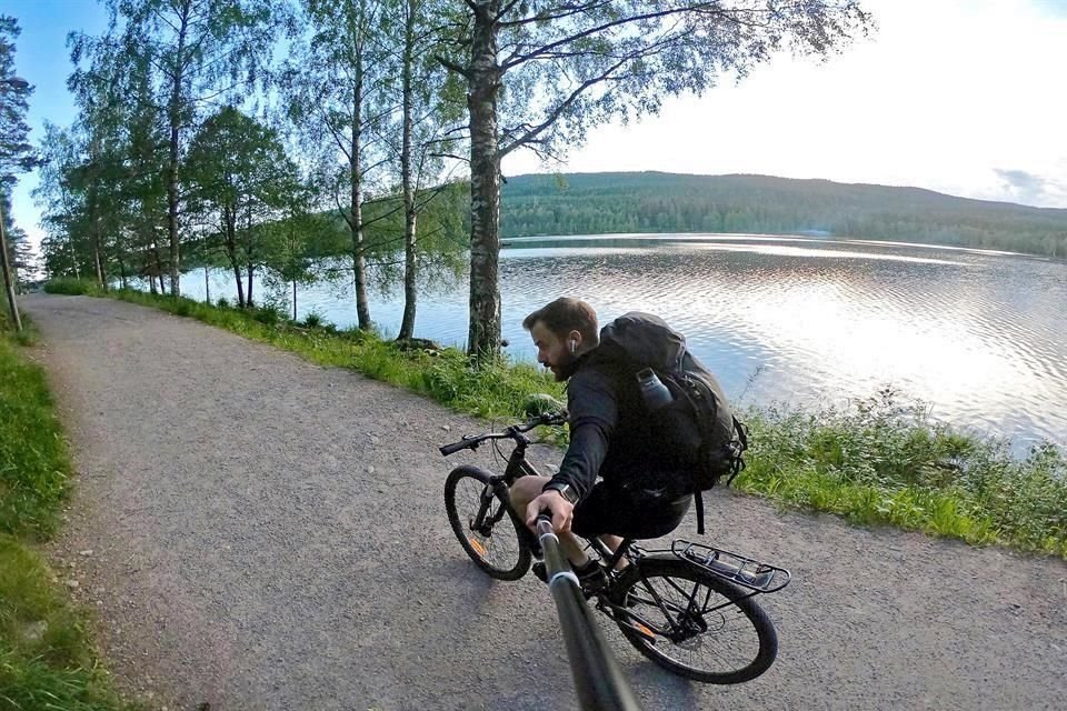 Diego Maldonado durante sus excursiones en Noruega