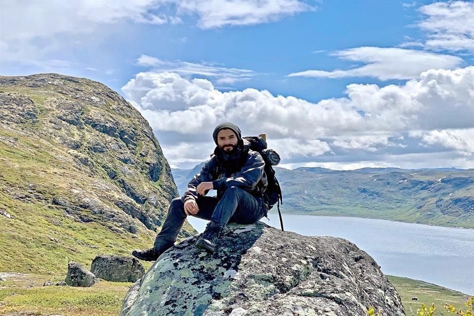 Diego Maldonado durante sus excursiones en Noruega